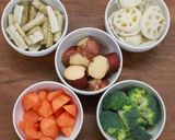 根菜たっぷりスープカレー作り方1写真