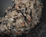ひじき煮としらす梅干しの炊き込みおにぎり作り方3写真