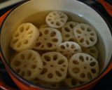天然だしパックで作る 蓮根の煮物作り方3写真