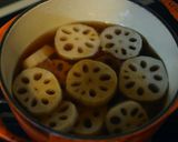 天然だしパックで作る 蓮根の煮物作り方4写真