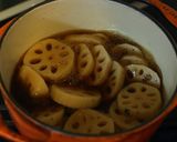 天然だしパックで作る 蓮根の煮物作り方5写真
