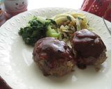 ゆでたまご入りバーグ作り方8写真
