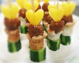 竹輪とミートボールのピンチョス作り方3写真