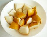 電子レンジで 皮ごと梨のコンポート作り方2写真