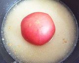豪快に丸ごとトマトを炊き込む　トマトご飯作り方3写真