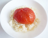 豪快に丸ごとトマトを炊き込む　トマトご飯作り方5写真
