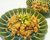 豚肉とちりめんじゃこと食べるラー油の炒飯作り方4写真