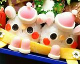 クリスマスキャラ弁 うさちゃんサンタ作り方7写真