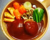 寒い冬には!あつあつ煮込みハンバーグ☺作り方12写真