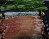 「水菜の黒豚巻」‥すき焼き味作り方2写真