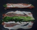 「水菜の黒豚巻」‥すき焼き味作り方3写真