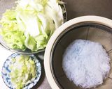春雨入り☆麻婆白菜作り方1写真