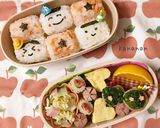 幼稚園 シンプル可愛い俵型おにぎり弁当作り方3写真