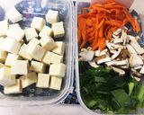 高野豆腐と野菜のたまごとじ作り方1写真