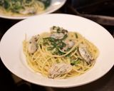 【坊乃家】カキと春菊のスパゲティー作り方4写真