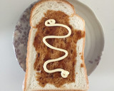 ハムとチーズのお好み焼き風トースト作り方2写真