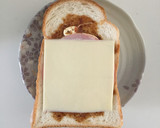 ハムとチーズのお好み焼き風トースト作り方4写真