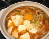 一人用土鍋で簡単チゲ鍋うどん作り方7写真