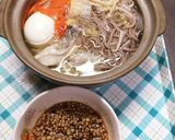 タラとそば入り納豆ポン酢タレ鍋作り方4写真