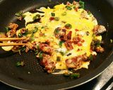 ハリッサで!ひき肉入りオムレツ作り方5写真