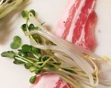 節約☆もやしとカイワレの豚肉巻き作り方2写真