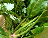 春菊とほうれん草の胡麻和え作り方1写真