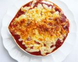 餃子の皮と市販のミートソースで　ラザニア作り方6写真