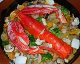 パラパラご飯のパエリアの焼き方　作り方13写真