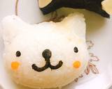 【キャラ弁】黒猫ブチ猫の猫おにぎり作り方10写真