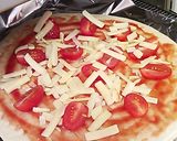 甘いトマトのピザ作り方5写真