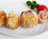 プチトマトと生ハムの餃子皮包み揚げ作り方4写真