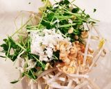 もやしと豆苗とサキイカのプチお好み焼き☆作り方1写真