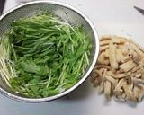 水菜と油揚げの煮物作り方1写真
