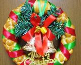 パンdeクリスマスリース(6つ編み)♪作り方49写真