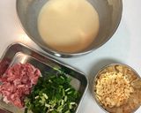 簡単 たこ焼き粉でニラのチヂミ作り方1写真
