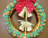 パンdeクリスマスリース(6つ編み)♪作り方48写真