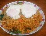 簡単！！！チーズ半熟目玉焼きビビンバ作り方6写真