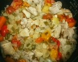 炊飯器で鶏肉のパエリア作り方4写真