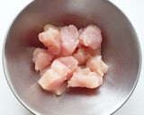 ささみののカシューナッツ炒め　腰果鶏丁作り方1写真