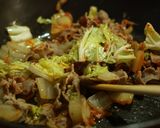 沖縄そばで豚キム焼きそば作り方2写真