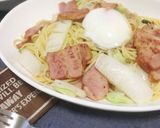 温玉乗せ♬白菜とベーコンのクレソルパスタ作り方6写真