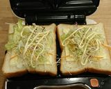 キャベツ&ベーコンチーズ ホットサンド作り方1写真