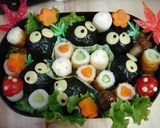 秋の森　まっくろくろすけ弁当（キャラ弁）作り方2写真