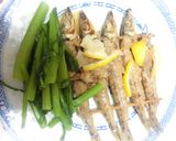 焼きキス（魚）と菊菜のパッと煮　作り方7写真