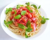 トマトとフレッシュミントの冷製パスタ作り方4写真