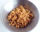 高野豆腐で鶏そぼろ風　2色そぼろ丼作り方5写真