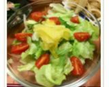 私のこだわり♪　レタスの上に信号サラダ作り方10写真