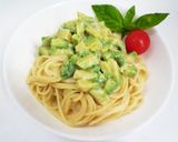 植物性材料だけで　アボカドクリームパスタ作り方6写真