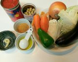 ひよこ豆と野菜の具沢山ミネストローネ♪作り方1写真