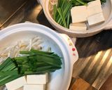 豆腐、ニラ、もやしのかんたん小鍋作り方1写真